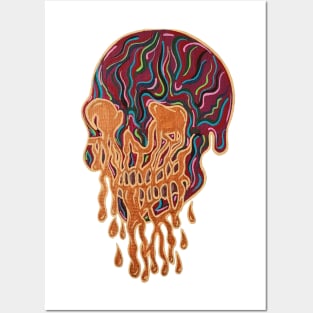 Drippy Skull Posters and Art